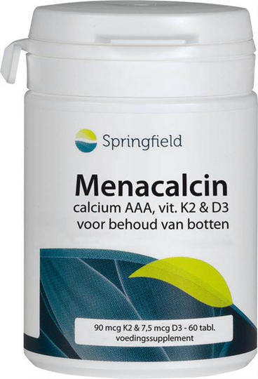 Menacalcin calcium, magnesium, K2 en D3