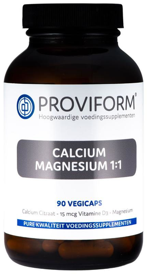 Proviform Calcium magnesium 1:1 & D3 (90 Vegetarische capsules)