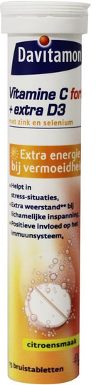 Davitamon Vitamine C & D3 bruistabletten (15 Bruistabletten)