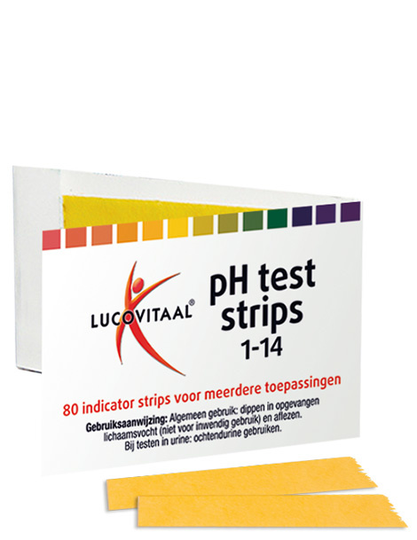 Lucovitaal Zuurbase PH test strips (80 Stuks)