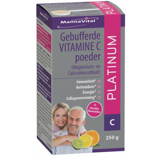 Mannavital Gebufferde vitamine C platinum (250 Gram)
