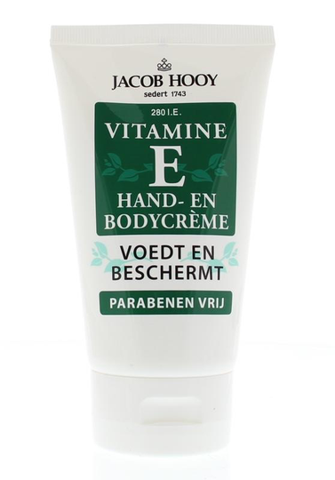 Jacob Hooy Vitamine E hand en bodycreme tube (150 Milliliter)