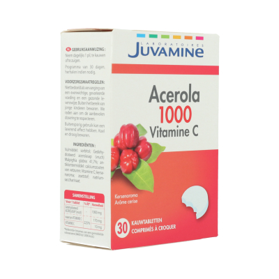 Juvamine Acerola 1000 Vitamine C | 30 kauwtabletten
