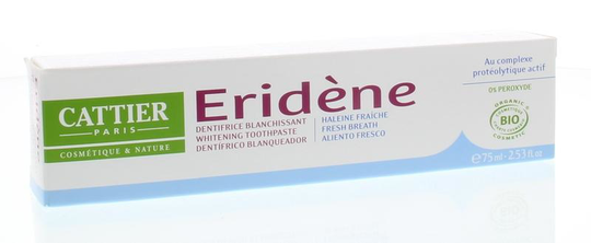 Cattier Tandpasta whitening frisse adem (75 Milliliter)