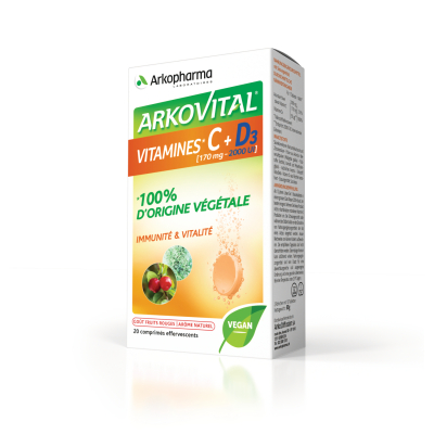Arkovital Vitamines C + D3 | 20 bruistabletten