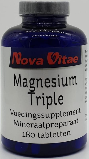 Nova Vitae Magnesium citraat bisglycinaat malaat (180 Tabletten)