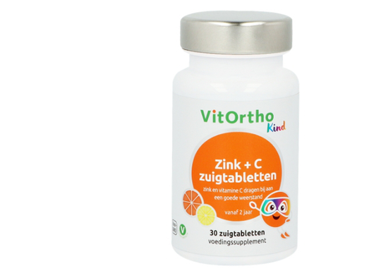 Zink + C zuigtabletten (Kind) 30 zuigtabs - VitOrtho