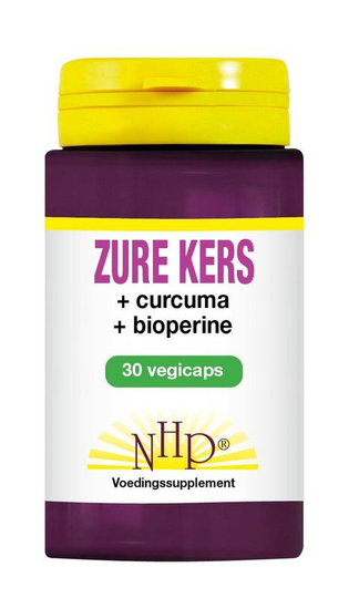 NHP Zure kers/curcuma/piper nigrum (30 Vegetarische capsules)