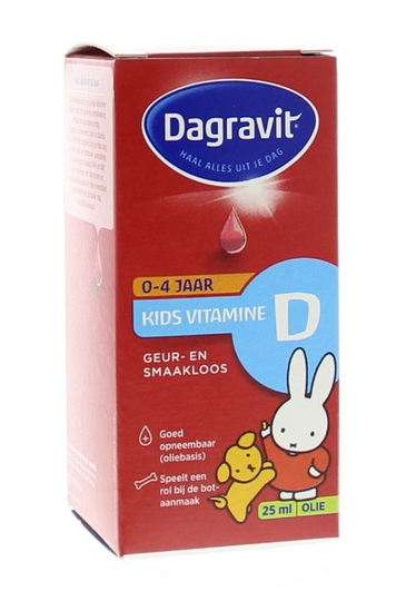 Dagravit Kids vitamine D druppels oliebasis (25 Milliliter)