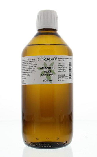 Cruydhof Amandelolie zoet koudgeperst (500 Milliliter)