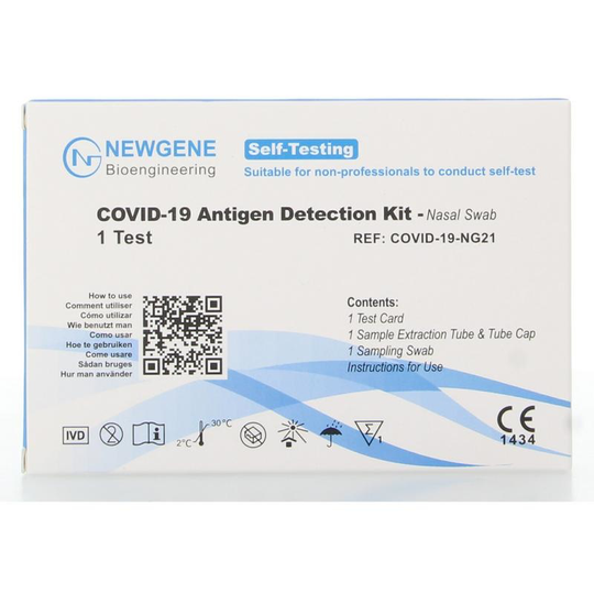 Newgene Zelftest Covid-19 SARS-COV-2 antigen (1 Stuks)