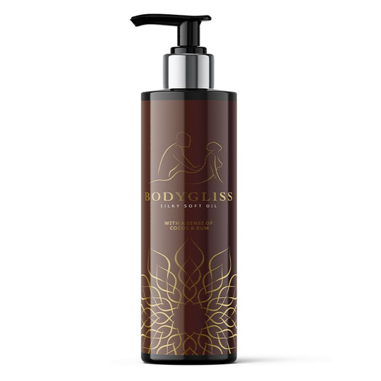 Bodygliss Silky soft massageolie cocos rum (150 Milliliter)