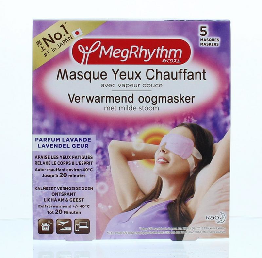 Megrhythm Warm oogmasker lavendel (5 Stuks)