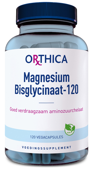 Orthica Magnesium bisglycinaat (120 Vegetarische capsules)