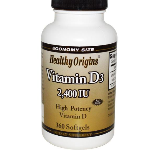 Vitamine D3 2400 IE (360 Softgels) - Healthy Origins