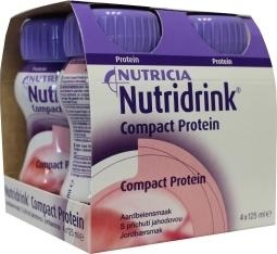 Nutridrink Compact proteine aardbei 125ml (4 Stuks)