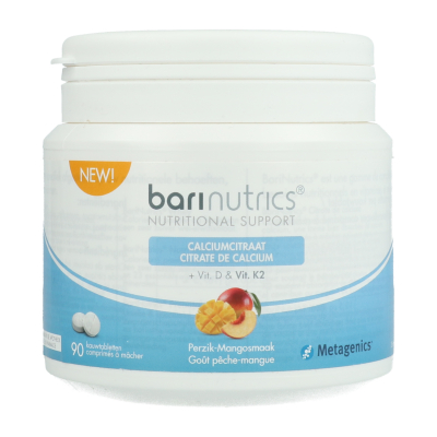 BariNutrics Calciumcitraat Perzik-Mango | 90 kauwtabletten
