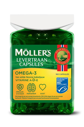 Mollers Omega-3 levertraancaps (160 Capsules)