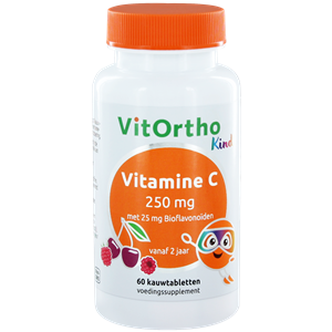 Vitamine C 250 mg met 25 mg Bioflavonoïden (Kind) 60 kauwtabs - VitOrtho