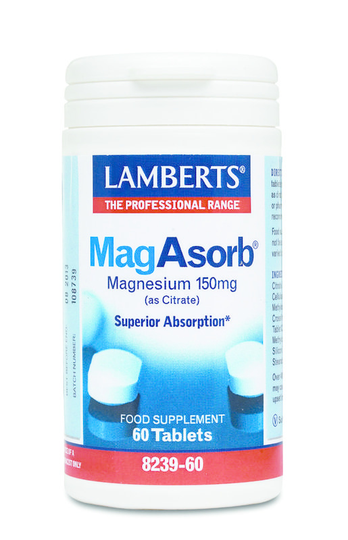 Lamberts MagAsorb (magnesium citraat) 150mg (60 Tabletten)