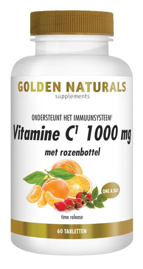 Golden Naturals Vitamine C 1000 + rozenbottel