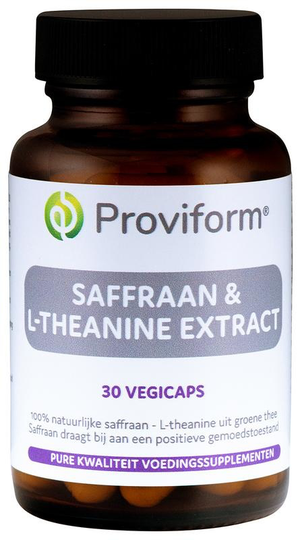 Proviform Saffraan 30mg active & theanine extract (30 Vegetarische capsules)