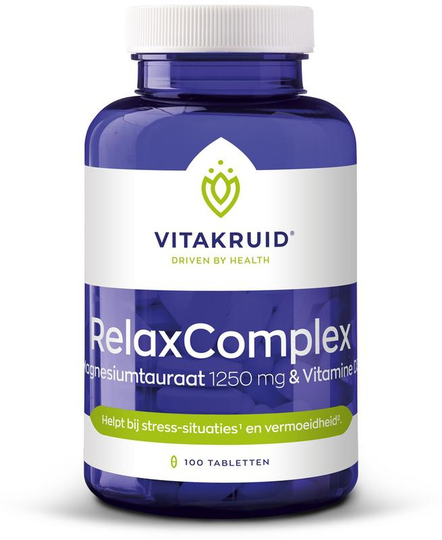 Vitakruid RelaxComplex 1250 mg magnesiumtauraat & D3 (100 Tabletten)