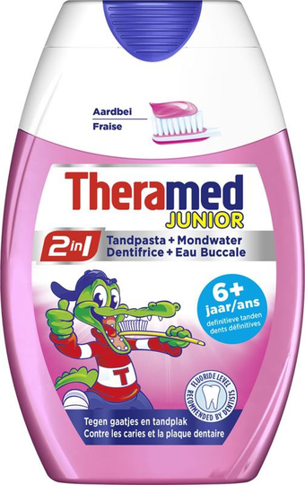 Theramed 2 in 1 junior 6 jaar+ (75 Milliliter)