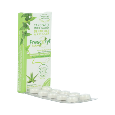 Frescoryl Nature Tandpasta om te Kauwen Natuurlijke Muntsmaak | 10 tabletten