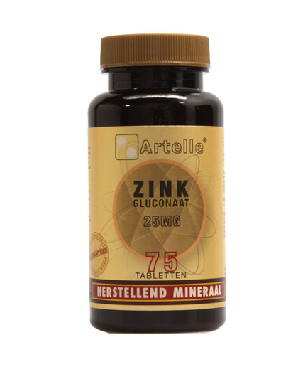 Artelle Zink gluconaat 25mg (75 Tabletten)