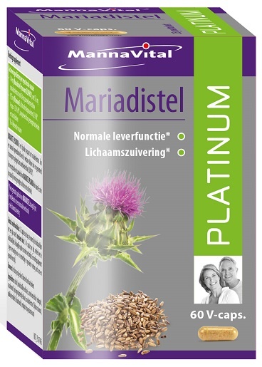 Mannavital Mariadistel platinum (60 Vegetarische capsules)