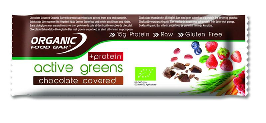 Organic Food Bar active greens chocolade c protein bio (75 Gram)