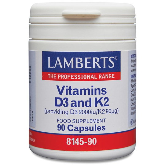Lamberts Vitamine D3 2000IE en K2 90mcg (90 Capsules)