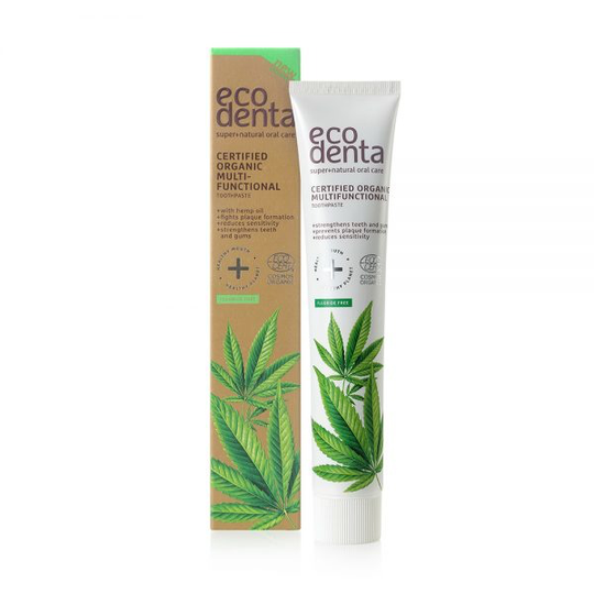 Ecodenta Tandpasta organic hennep olie (75 Milliliter)