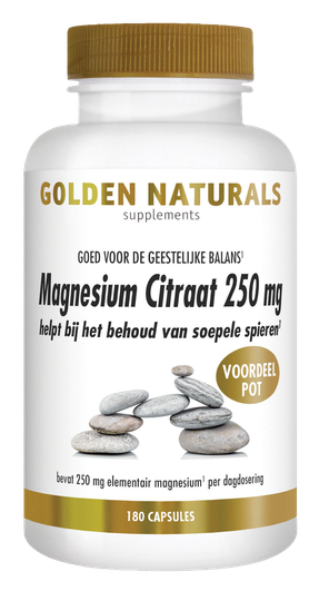 Golden Naturals Magnesium Citraat 250 mg
