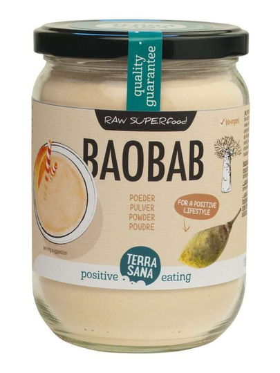 RAW baobab poeder in glas