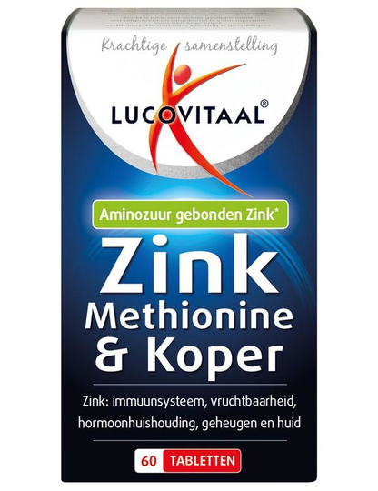 Lucovitaal Zink methionine & koper (60 Tabletten)