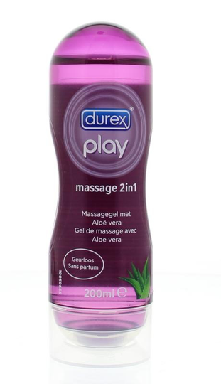 Durex Massage olie en glijmiddel 2-in-1 aloe vera (200 Milliliter)