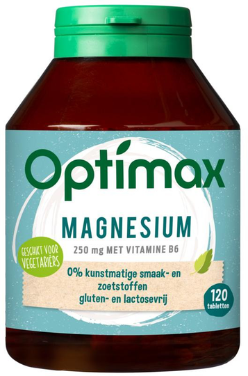 Optimax Magnesium citraat 250 mg + vit B6 (120 Tabletten)