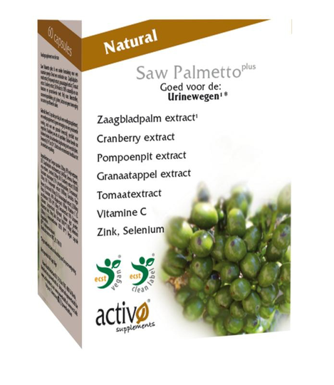 Activo Saw palmetto plus (60 Vegetarische capsules)