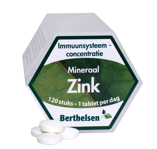 Berthelsen Zink gluconaat 20mg (120 Tabletten)