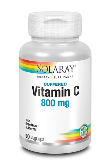 Solaray Vitamine C 800mg gebufferd (90 Vegetarische capsules)