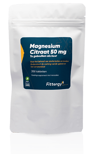 Magnesiumcitraat kuur 50 mg (300 tabletten) - Fittergy